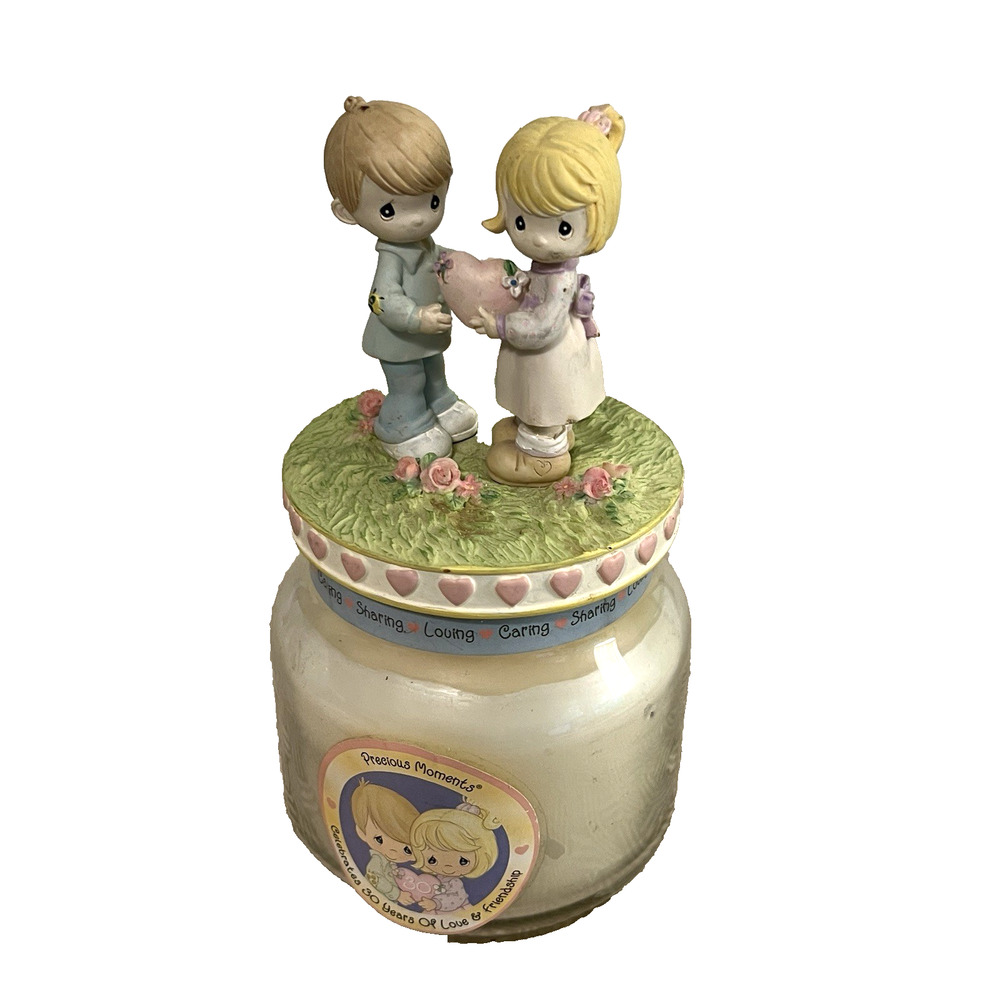 Precious Moments Avon 30 Years of Love Friendship Candle Jar with Topper 2004